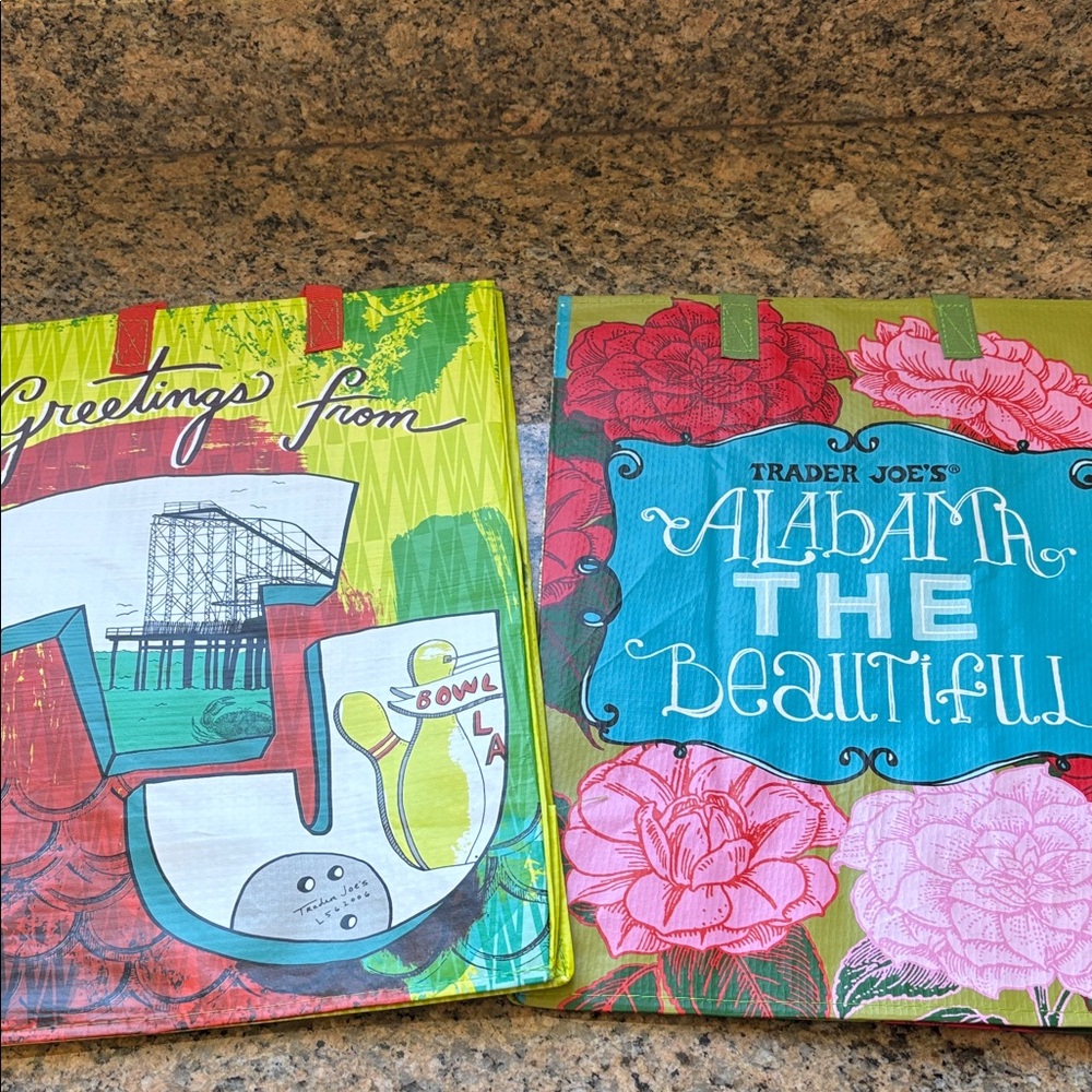 Trader Joe's Alabama  and New JerseyTote Bags